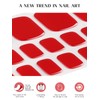 Kalolary Red Gel Toenail Strips, Red Toenail Stickers Pedicure Strips