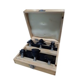 Viking Mountain Tool Works 6 piece Joint Making Fine grain carbide Woodworking Router bit Set, 1/2 inch shaft, Black