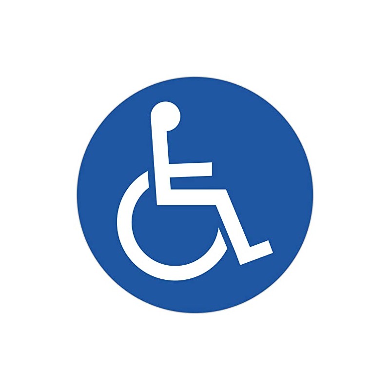 Exacompta 67113E Heavy Disabled Parking Sign Diameter 30 cm with