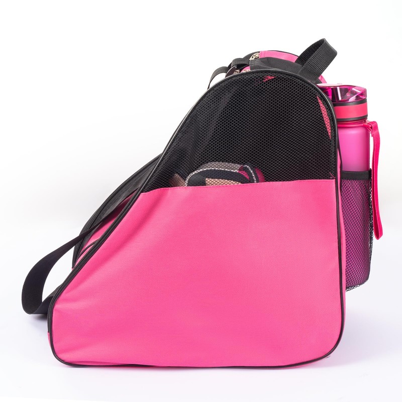 Pink Roller Skate Bag with Adjustable Shoulder Strap and Handle,