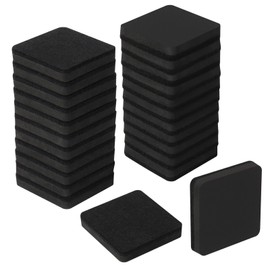24 PCS 2.5" Square Felt Furniture Movers Sliders for Hardwood Floors, Reusable Felt Furniture Moving Pads, Sliders for Moving Heavy Sofa Desk Table Couch Cabinet, Glides Easily and Quickly (Black)