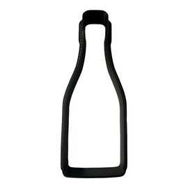 Champagne Bottle Cookie Cutter with Easy to Push Design, for Baby Showers, Work Events, and Birthday Celebrations (4 inch)