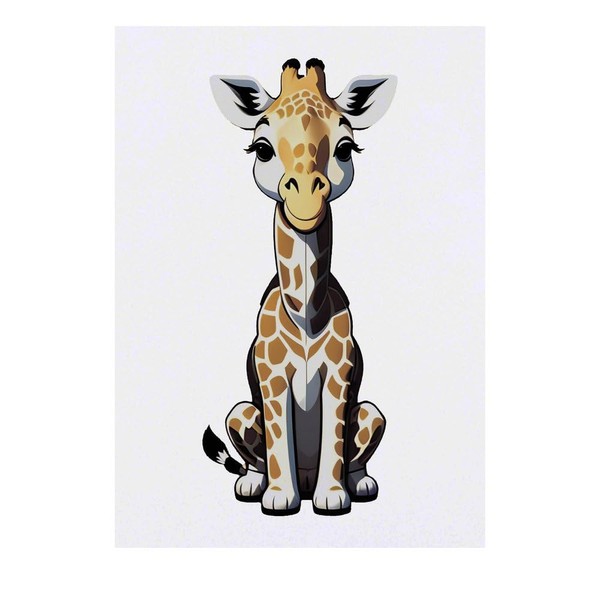 Azeeda 'Giraffenbaby' Temporäres Tattoo - Hautfreundlicher & Ungiftiger Abziehbild ·