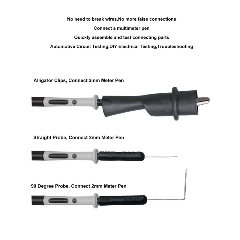 10PCS Set Multimeter Test Leads Kit Universal Black and Red