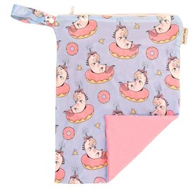 avo + cado Wet Bag UNO (M) – Patterned – Waterproof and Odour-Proof – Size: 29 x 40 cm – Swimming Bag, Laundry Bag, Nappy Bag, Toiletry Bag, Unicorns, Casual