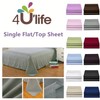 4U'LIFE Single Flat Bed Sheet, Ultra Soft & Comfortable Double
