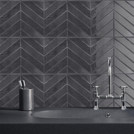 Peel and Stick Backsplash for Kitchen,New Upgrade Herringbone Premium Tiles,Stick on Subway Tile Peel and Stick for Bathroom,Black 10-Sheet.
