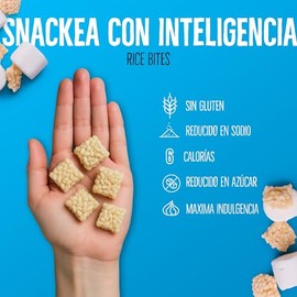 Dont Worry Rice Bites sabor Malvavisco 300g  1 PACK  Snack Saludable, Gluten Free, Alta en Fibra y Protena - Botana Saludable, Postre Bajo en Caloras 