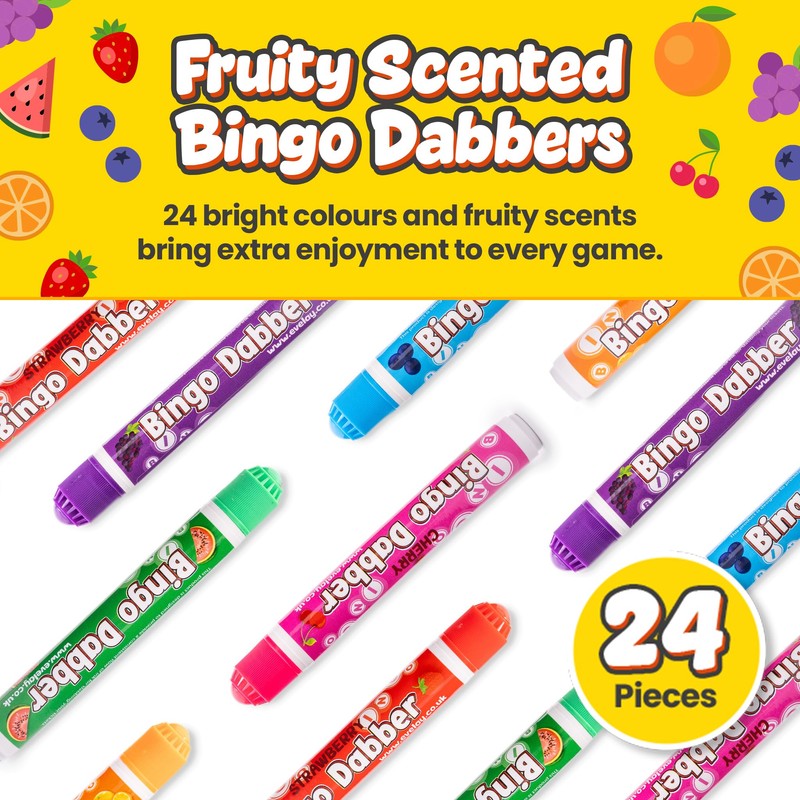 evelay Bingo Dabbers Scented Fruity Scents - Pack of 24
