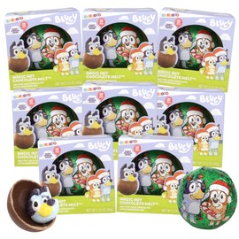 Christmas Bluey Hot Chocolate Balls, Jumbo Cartoon Marshmallow Inside, Holiday Drink Melts, Stocking Stuffer Gifts, 2.12 Ounces Each (Pack of 8)