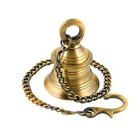 UAPAN Brass Decorative Wall Hanging Bell with Chain & Hook (Pack of 1 Nos)