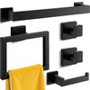 Kitsure 5-Pieces Bathroom Hardware Accessories Set, Rustproof Towel Racks for