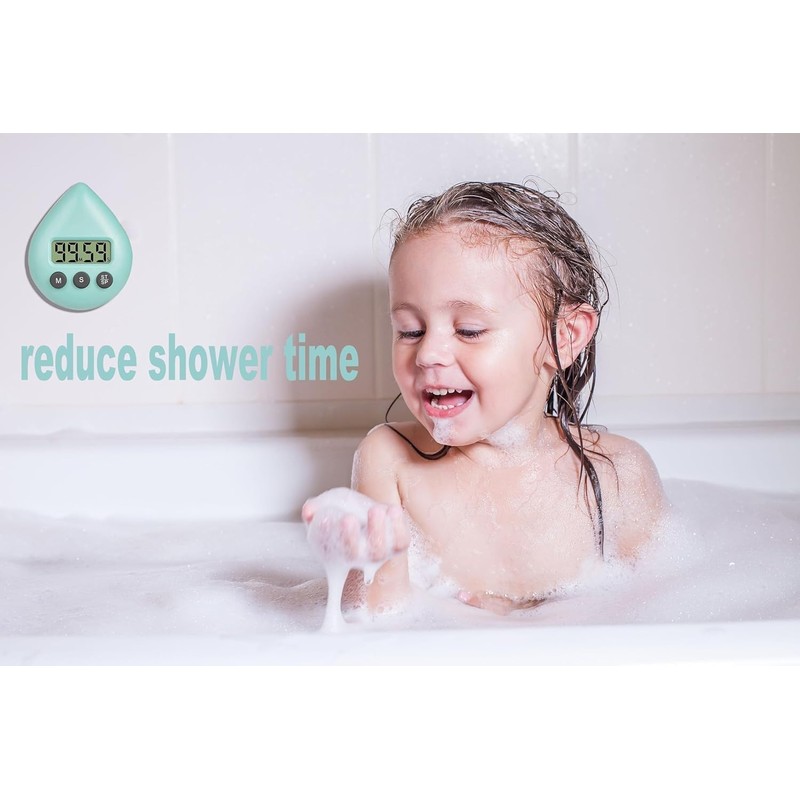 Shower Timer Waterproof for Kids,Adults with Suction Cup LCD Display