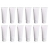 12 PCS Empty Refillable White Plastic Soft Tube Squeeze Bottles