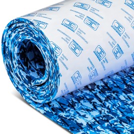 OCEANBROAD Self-Adhesive 96''x38'' Camouflage Boat Flooring Non-Slip Traction Pad EVA Foam Sheet Marine Grip Mat for Jon Boats Surfboard SUP Paddle Board Kayak Yacht, Camo Blue