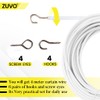 Zuvo Net Curtain Wire with Hooks and Eyes - 3