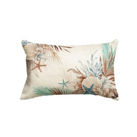 AVOIN colorlife Ocean Starfish Sea Shell Throw Pillow Cover, 12x 20 Inch Summer Holiday Seaweed Decoration for Sofa Couch Seasonal Home Decor