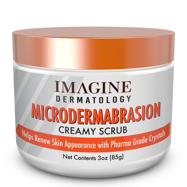 Microdermabrasion Facial Creamy Gel Scrub & Face Exfoliator with Micro dermabrasion Crystals Clinical Grade Anti-Aging, Renews Skin No Machine No Mess 3 oz 85 grams