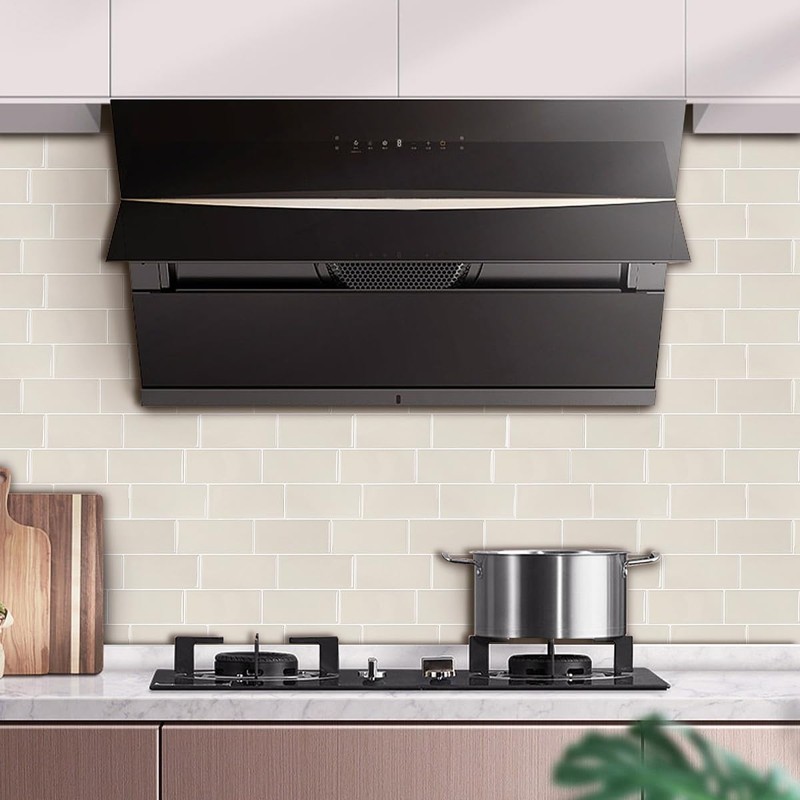 Alwayspon 10Pcs 3D Self-Adhesive Subway Tile, Beige Peel and Stick