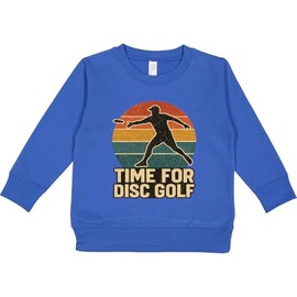 inktastic Disc Golfing Time for Disc Golf Toddler Sweatshirt 7 Royal 460c1