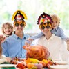 CIEOVO 4 Pieces Thanksgiving Turkey Headbands and Turkey Sunglasses for