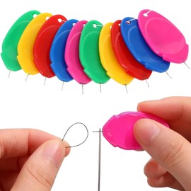 Needle Threaders, 10 Pcs Small Needle Eye Threader Tool Sewing Gadgets Easy Sewing Supplies Fast and Precise Threading for Quilting Hand Sewing, Sewing Machine, Embroidery, Cross-Stitch (10 Colors)