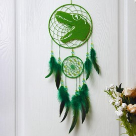 MHJY Dream Catcher for Kids, Cute Dreamcatchers with Dinosaur Purely Large Handmade Bedroom Accessories Party Decorations for Girls Boys Wall Hanging