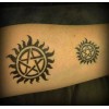 Unbranded SMALL or LARGE Supernatural Sam Dean Winchester Temporary Tattoo