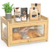 BAMBANG Extra Large Bamboo Bread Box for Kitchen Counter, Bread