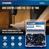 GVAKMM 0.75LB (305pcs),#7x3/4''Drywall Screws,Black Wood Screws,Coarse Thread,Phillips Bugle Head,Sharp Point,Ideal