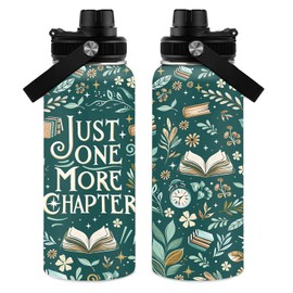 Reading Water Bottle 32 Oz, Book Lovers Gifts For Women, Birthday Christmas Graduation Gifts For Women Men Sister Best Friends, Sports Travel Coffee Insulated Cup