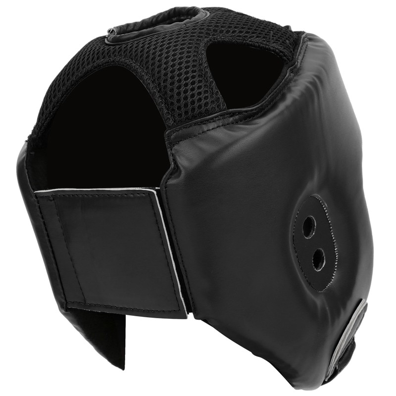 Boxing Helmet PU Leather Adjustable Head Guard Sanda Kickboxing Training