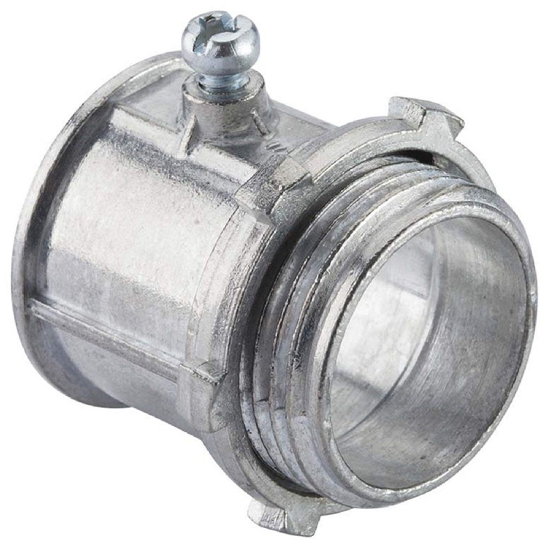 Conduit Fitting, EMT Screw Connector, 1/2-In., 50-Pk. -12101B