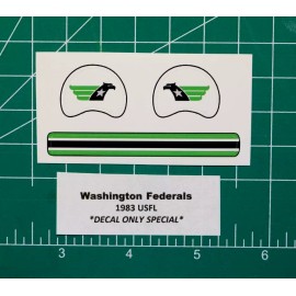 1983 Washington Federals USFL Football Gumball Helmets *DIECUT DECALS ONLY* Mini