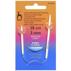 Knitting Pins: Circular: Fixed: Sock: 28cm x 3mm