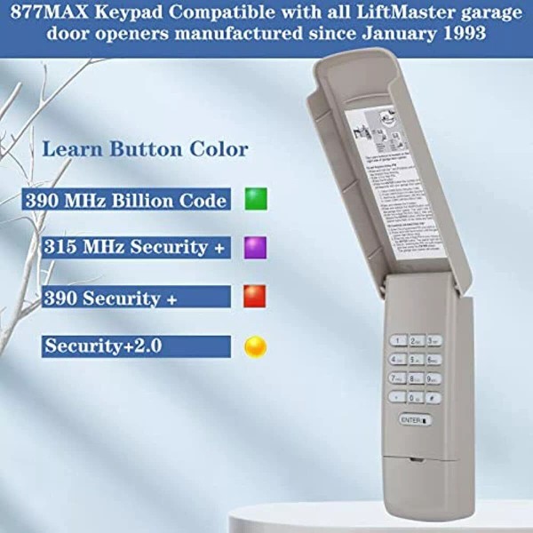 Unbranded New Visor Remote 373LM + Keypad 877LM Opener for