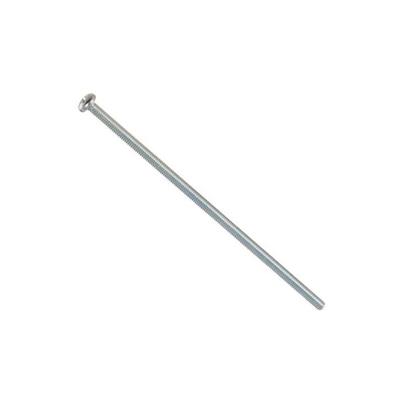 Steel Pan Head Machine Screw, Zinc Plated, Meets ASME B18.6.3,