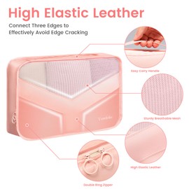 𝐘𝐨𝐫𝐞𝐥𝐨𝐥𝐨 8 Set Packing Cubes for Suitcases, Packing Cubes for Travel, Travel Essentials for Carry on, Luggage Organizer Bags With Clean Clothes and Dirty Clothes Separate (Pink)