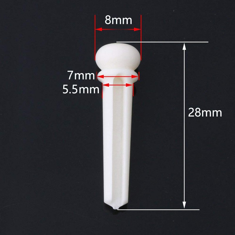 Acoustic Guitar Bridge Pins String End Bone Nut Saddle Abalone