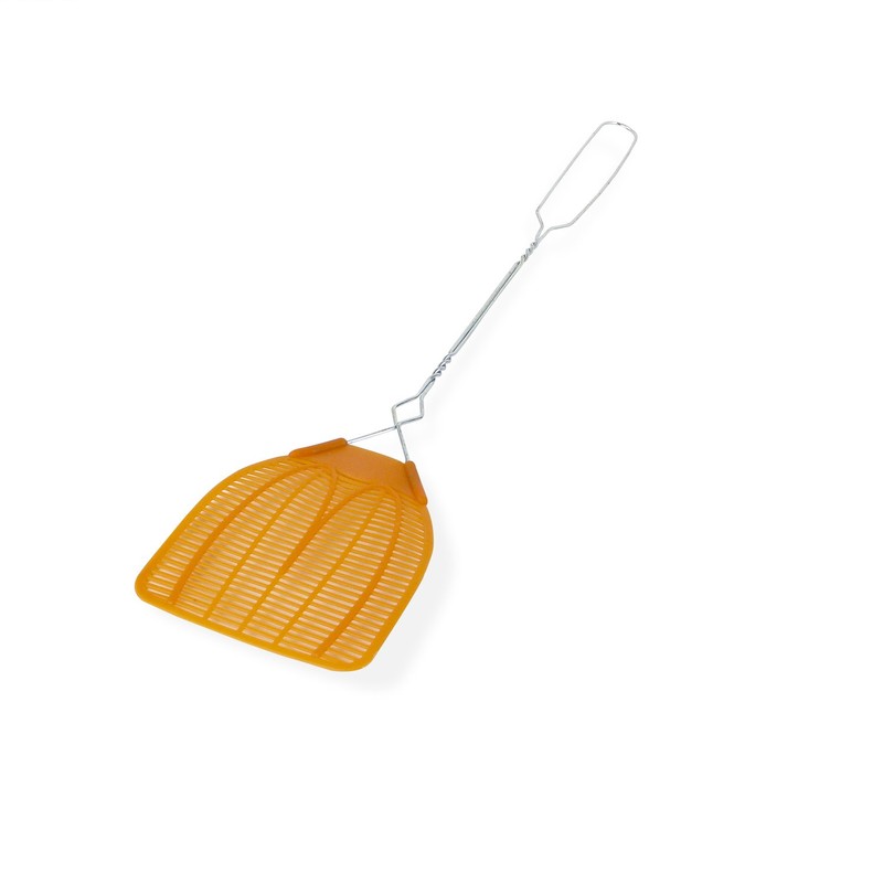 BugKiwkZap Simple/Easy Lightweight Wire Metal Handle Fly Swatter (Orange Color)