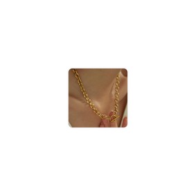Dabovos Gold Chunky Necklaces for Women 18K Gold Plated Chain Clasp Toggle Necklaces Dainty Herringbone Snake Chain Cuban Choker Necklaces Jewelry Gifts