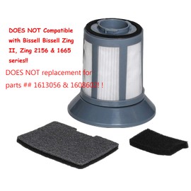 HIFROM Replacement Filter Replacement for Bissell Bagless Canister Vacuum 6489 64892 64894 Vacuum Cleaner Filter, Dirt Cup Filter kit (2 Pack)