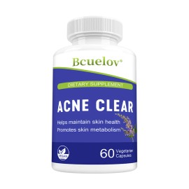 Bcuelov Acne Clear - Acne Treatment Capsules, Improve Skin Health,Detoxif - 60 Capsules