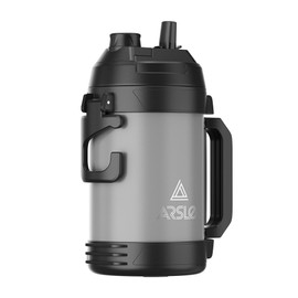 Arslo Sports Water Jug - Gallon Water Bottle - Large Insulated Stainless Steel Bottle for Gym, Workouts, Basketball, Football, Soccer - Keep Water Cold for Up To 24 Hours - 128 Ounce (Graphite)