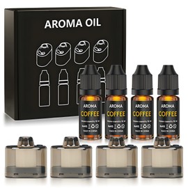 Cocktail Bubble Gun Kit Accessories, Includes 4 Coffee Flavor Aroma Oils (10 ml Each) and 4 Oil Containers