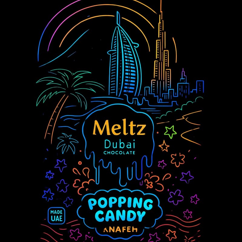 Meltz Dubai Chocolate – Popping Candy Flavor 75g - Chocolate