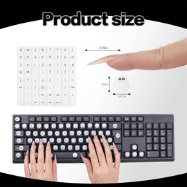UniEasy Raised Keyboard Stickers for Long Nails with Letters,Universal Nail Art Keyboard Bubblesfor Typing Long Nail, Accessories and Gifts for Office Girls, Gaming Girls(White,64pcs)