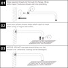 Voolan All Metal Shower Head with Extension Arm, Stainless Steel