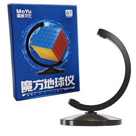 Oostifun MoYu Globe Cube Bracket Cube Display Stand innovative cube holder Black for MoYu YJ YongJun ShengShou YuXin Cubes (6.0 Size for 6.0-6.1cm cubes)