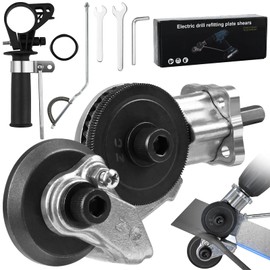 BALLMENT Upgraded Electric Drill Plate Cutter, Metal Nibbler Drill Attachment with Adapter, Efficient Sheet Metal Cutter for Iron, Copper, Aluminum, and Steel Sheets, Steel up to 20-30 GA